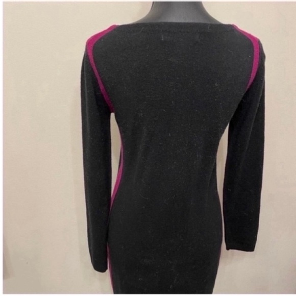 Ply Cashmere Women’s Cashmere Black and Purple Knit Mini Dress S - Picture 7 of 7